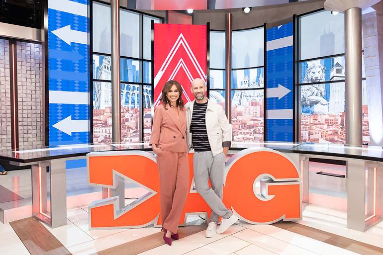 Marta Flich y Gonzalo Miró en el plató de 'Directo al grano'