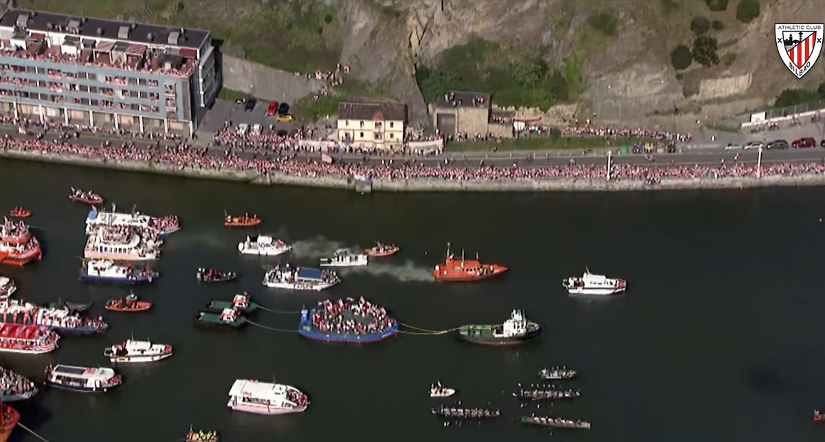 La Gabarra en la celebración de Bilbao