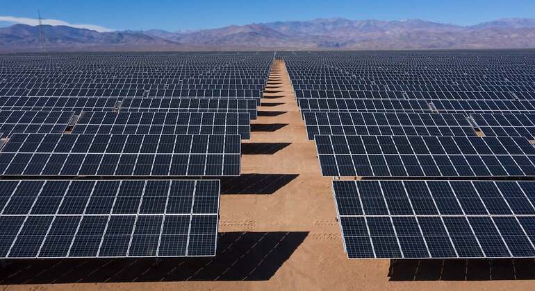 Instalación fotovoltaica La Huella (87 MW), en Chile