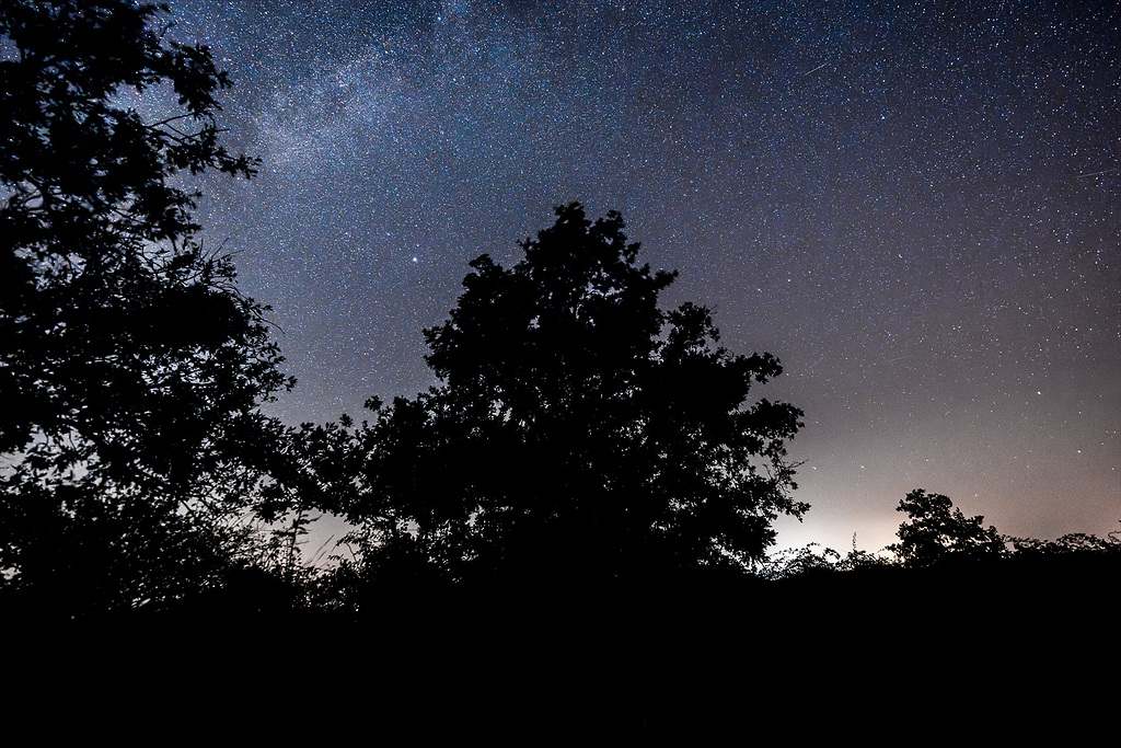 El contraste entre el campo y el cielo