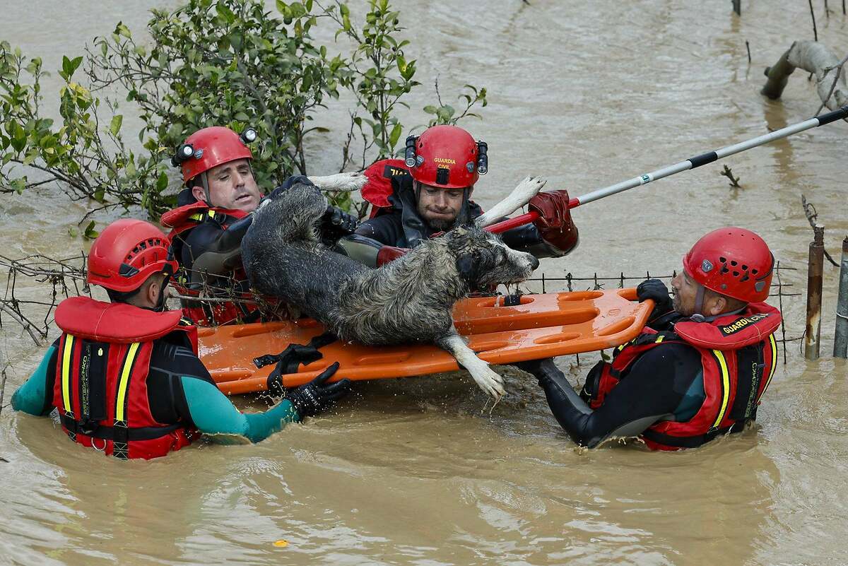 Rescate por inundaciones en Málaga