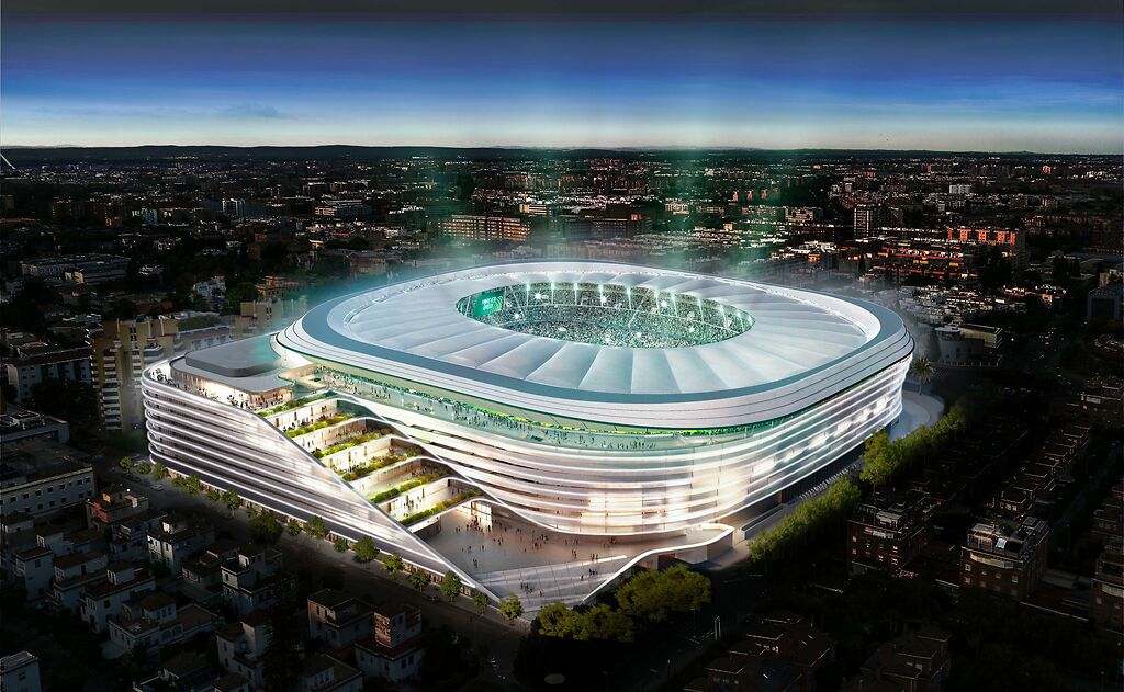 Nuevo Estadio Benito Villamarín - exterior, noche
