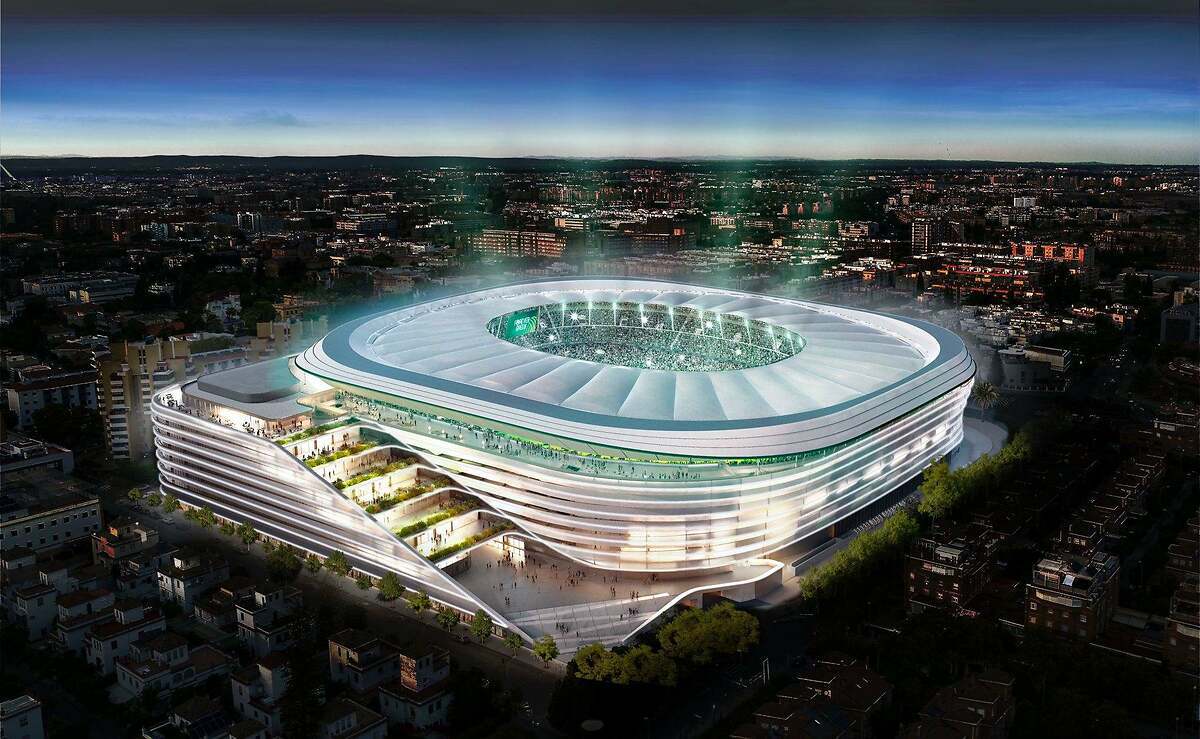 Nuevo Estadio Benito Villamarín - exterior, noche