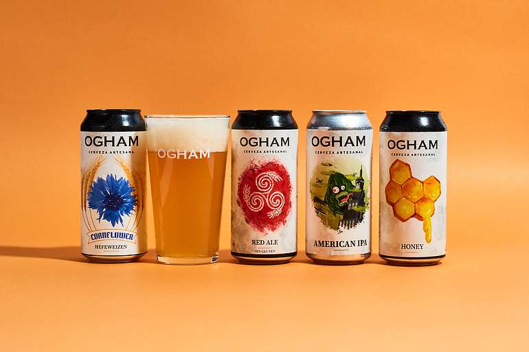 Variedades de Ogham en lata.