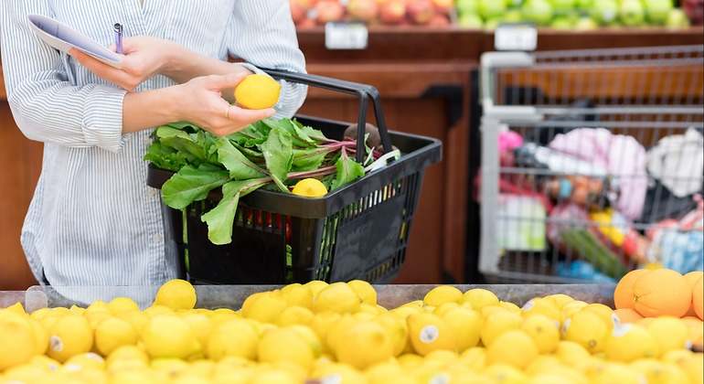 Limones en el supermercado