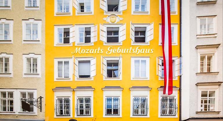 Casa de Mozart en la calle Getreidegasse