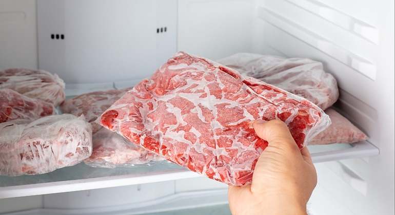 carne en el congelador