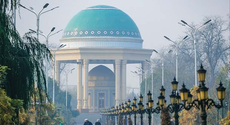 Parque Kamoli Khujandi en Khujand, Tayikistán