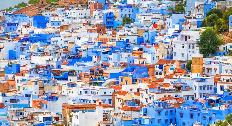 Vista aérea de Chefchaouen