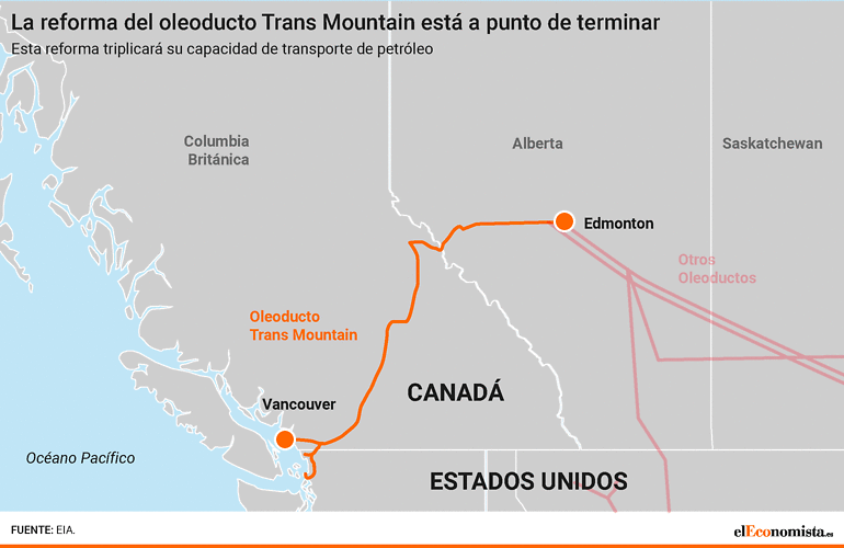 Canadá oleoducto petróleo Trans Mountain