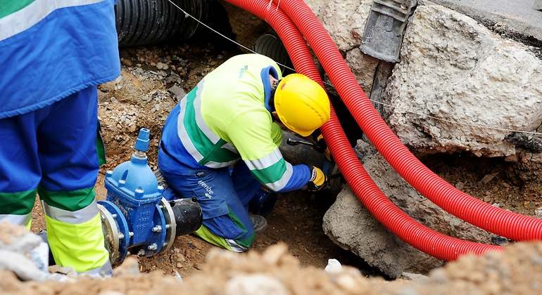 Trabajos en la red de agua