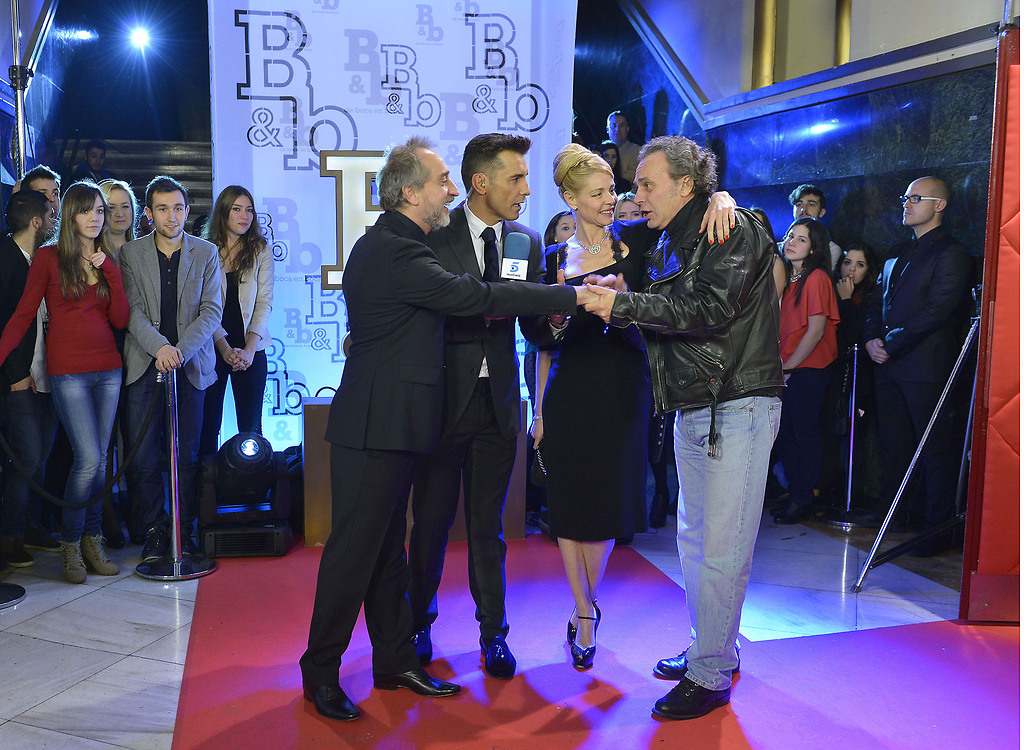 Gonzalo de Castro, Belén Rueda, Jesús Vázquez y José Coronado en la premiere de la serie 'B&B'