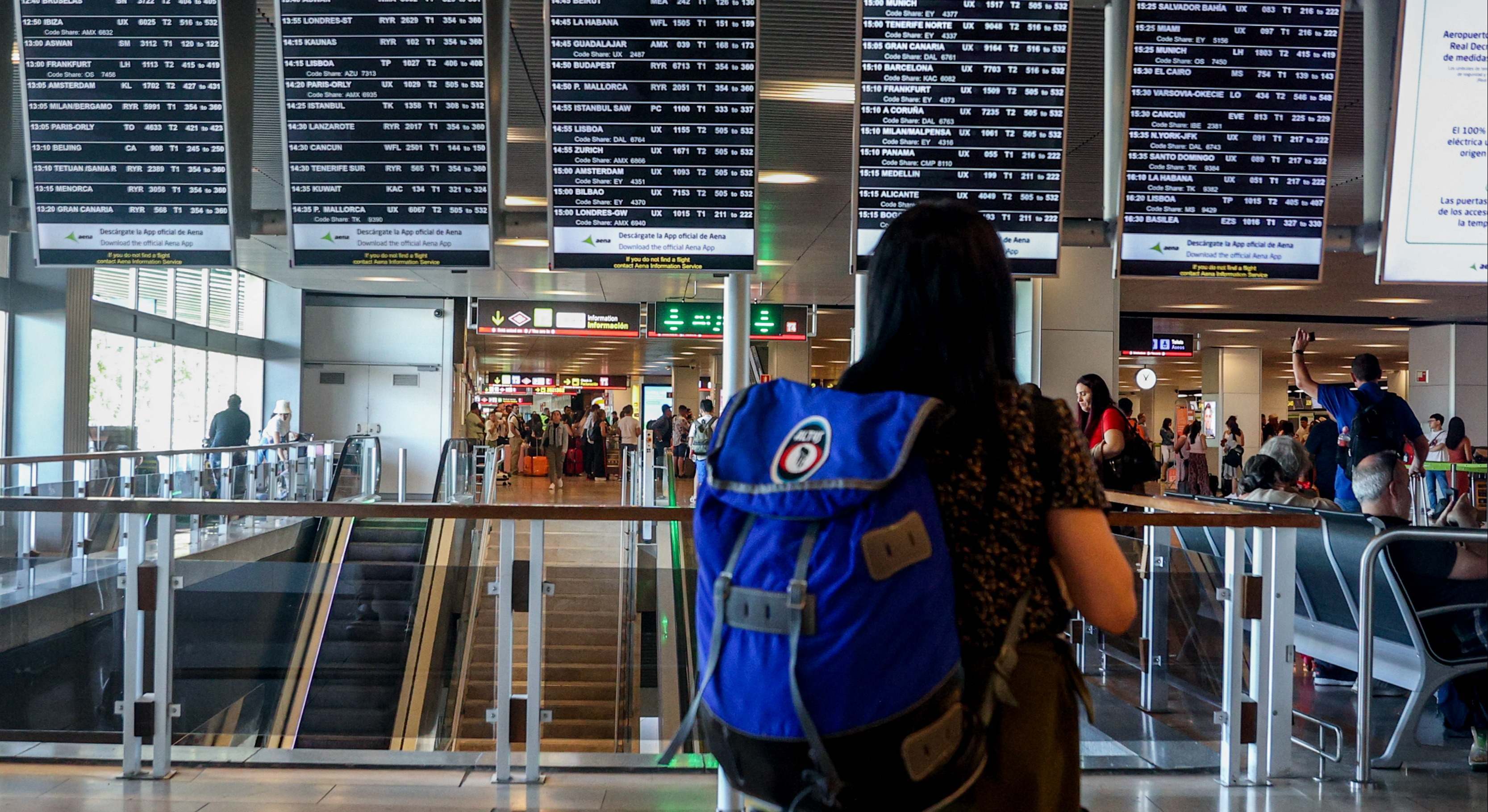 Turista en el aeropuerto