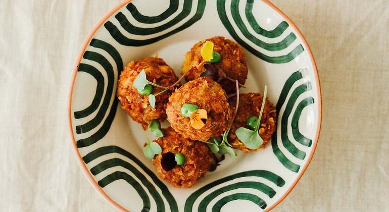 Croqueta de pollo especiado