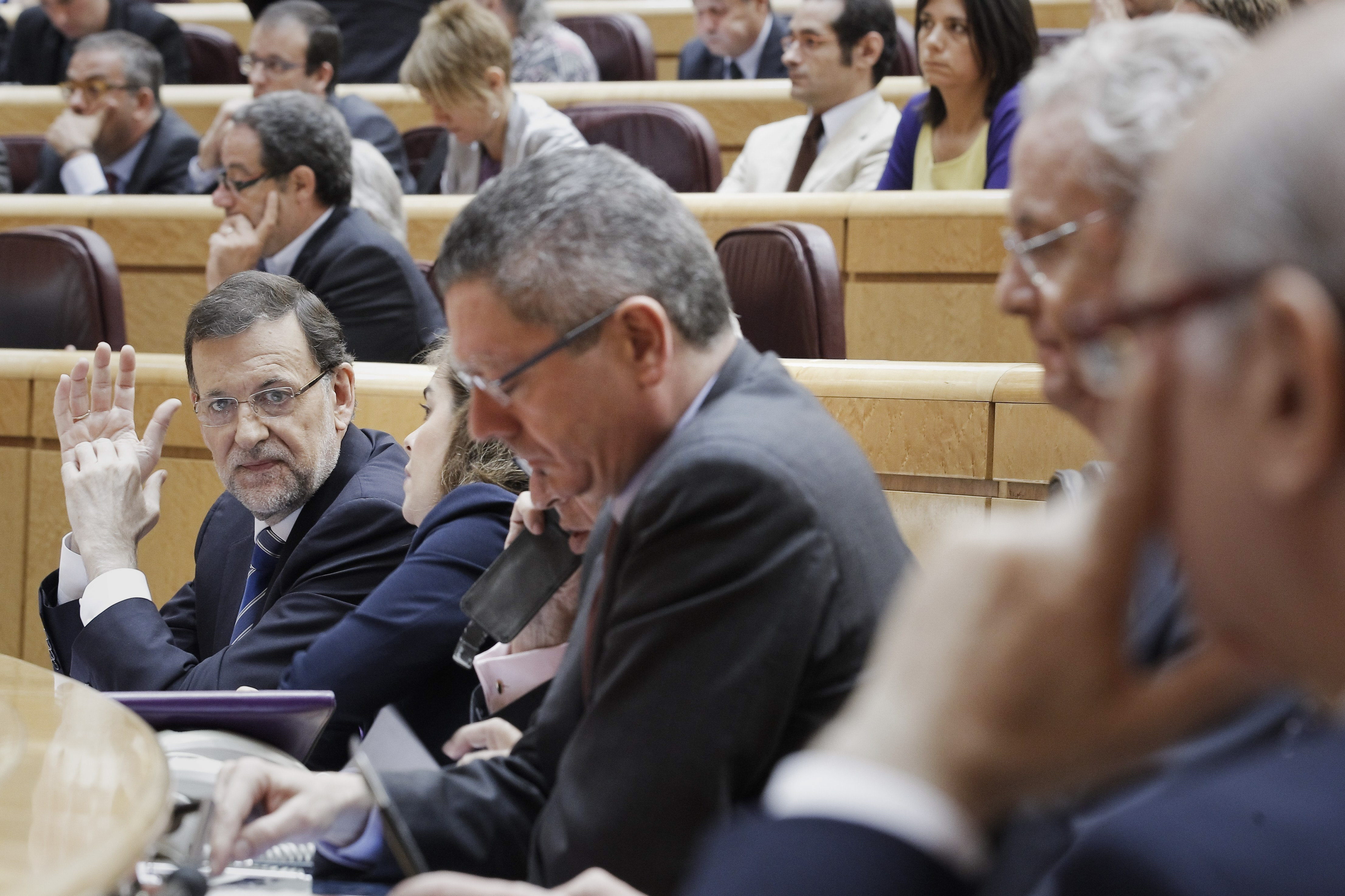 Los miembros del banco del PP