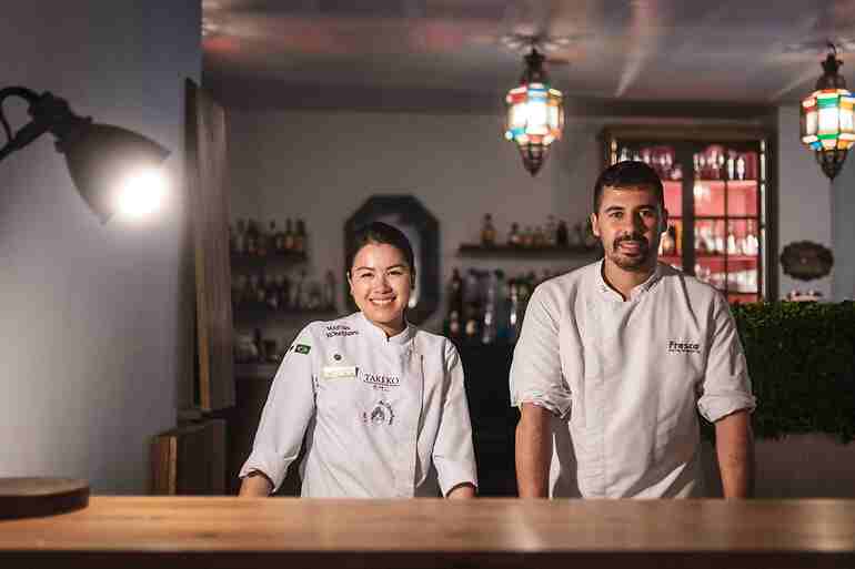 Los chefs Guille Collado y Mayuri Kobayashi en una edición de