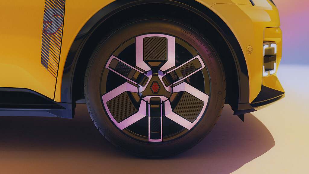 Nuevo Renault 5. El diseño de las llantas cambia con el nivel de equipamiento.