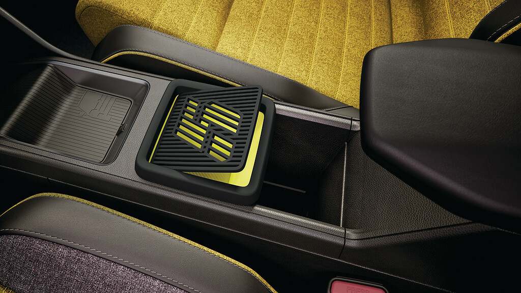 Nuevo Renault 5. La consola central también tienen detalles personalizables.