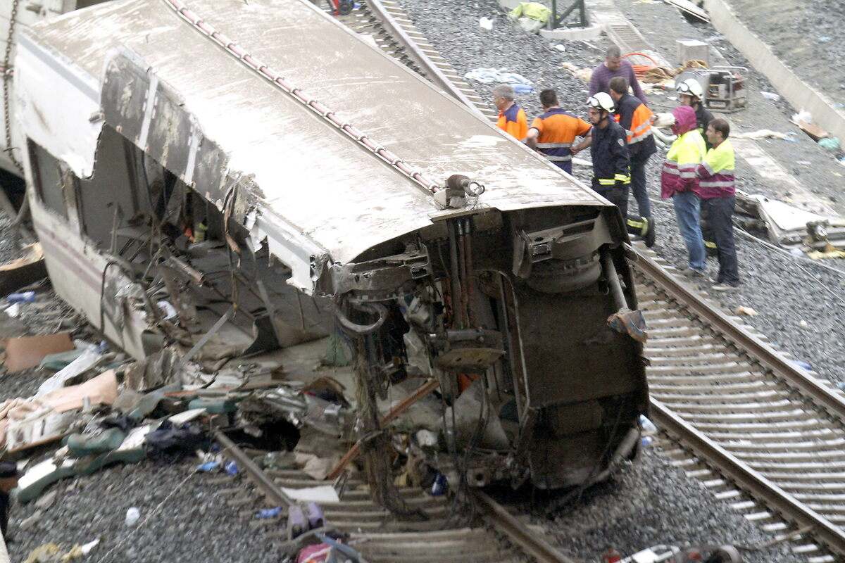 Los vagones de tren calcinados