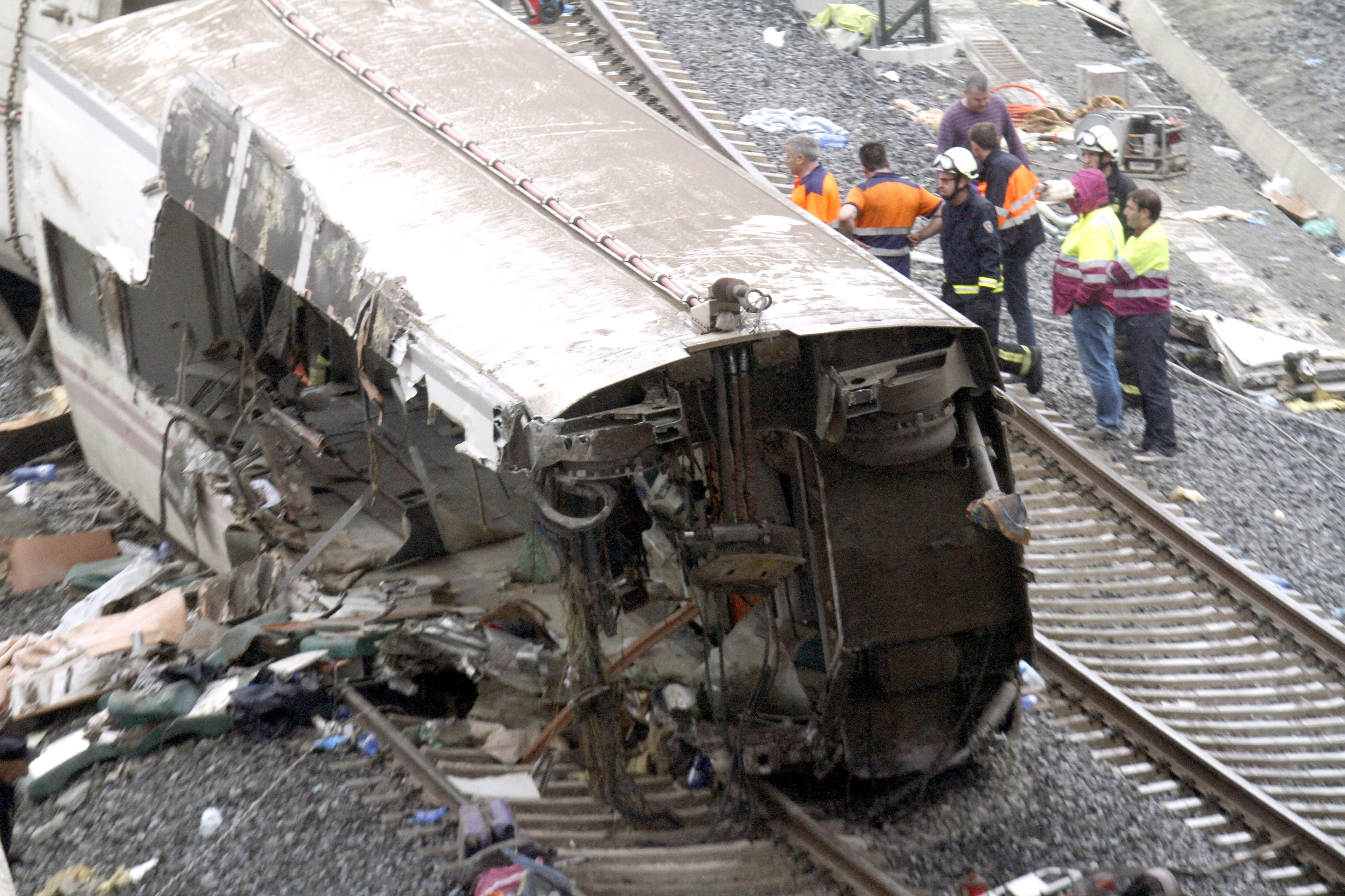 Los vagones de tren calcinados