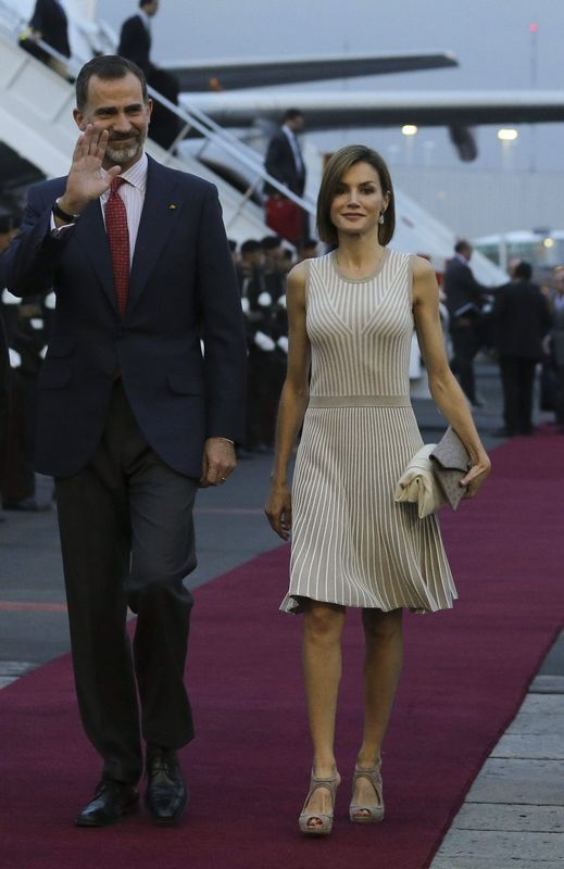 Letizia a su llegada al aeropuerto