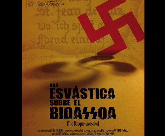 Una esvástica sobre el Bidasoa