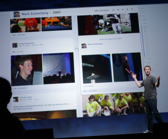 Aspecto de Facebook en el 2011:
