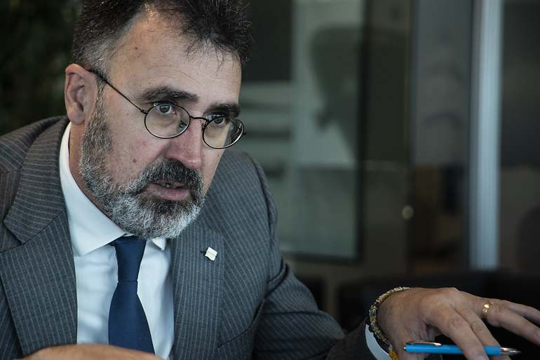 Lluís Salvadó, durante la conversación. Alberto Paredes