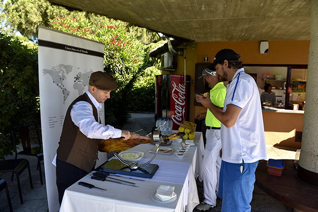 Jugadores en el Kiosco del campo