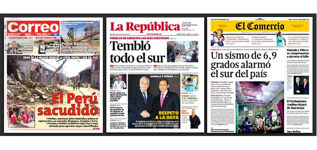Revista De Prensa Del Peru Sismo De 6 9 Grados Remecio Sur Del Pais Eleconomistaamerica Pe