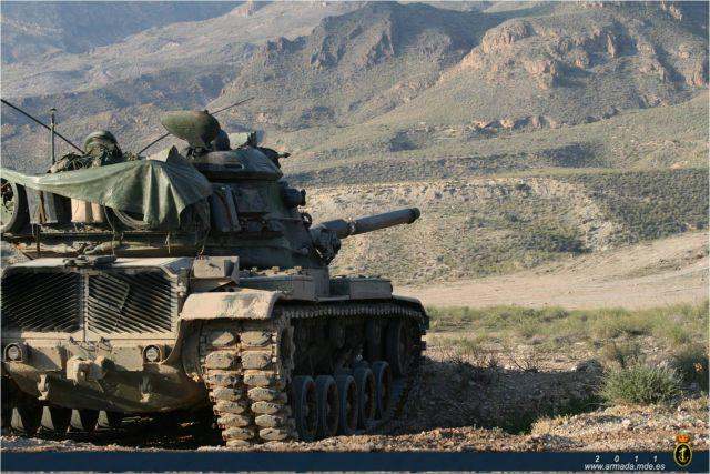 Un tanque M-60 en Almería