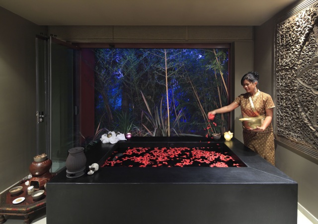 Una de las salas del spa