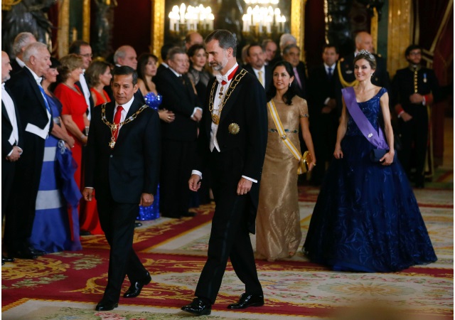 Don Felipe y Doña Letizia con Ollanta Humala y Nadine Heredia