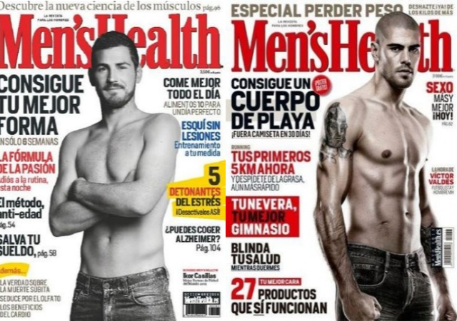 Iker Casillas y Víctor Valdés, portada de Men's Health