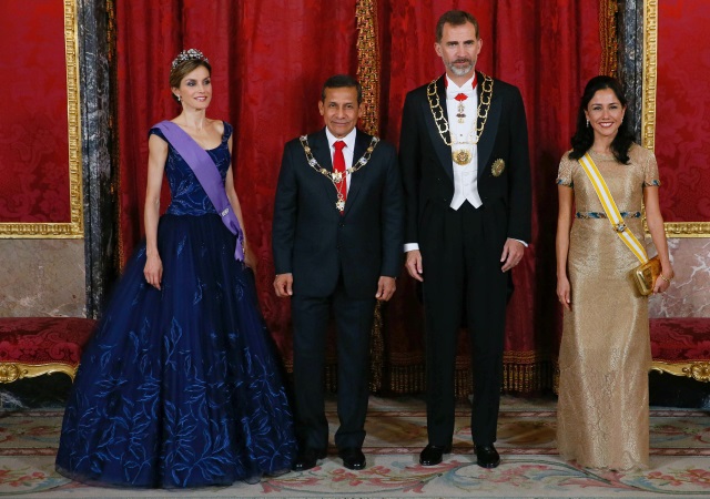 Don Felipe y Doña Letizia con Ollanta Humala y Nadine Heredia