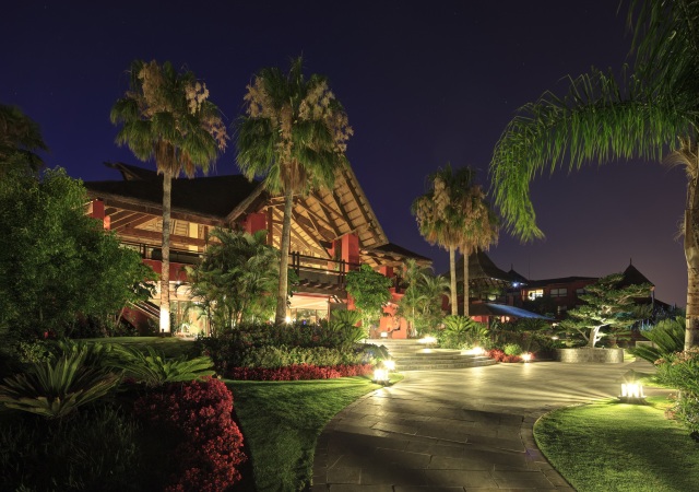 La entrada del hotel 