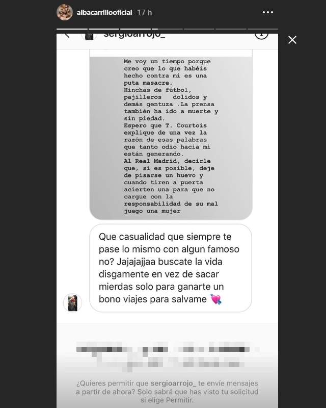 Bocazas, payasa y más: Alba Carrillo, insultada en las redes sociales ...