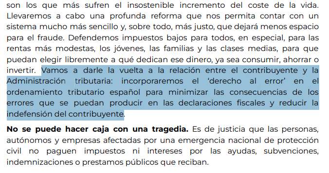Apartado de la ponencia del PP sobre la 'cláusula Quirón'.