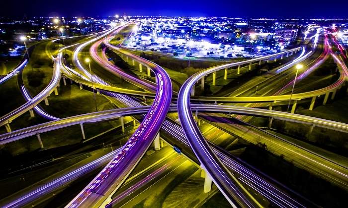 Trfico rodado en los nudos de la autopista de Austin