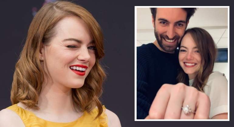 Emma Stone se compromete y presume de anillo