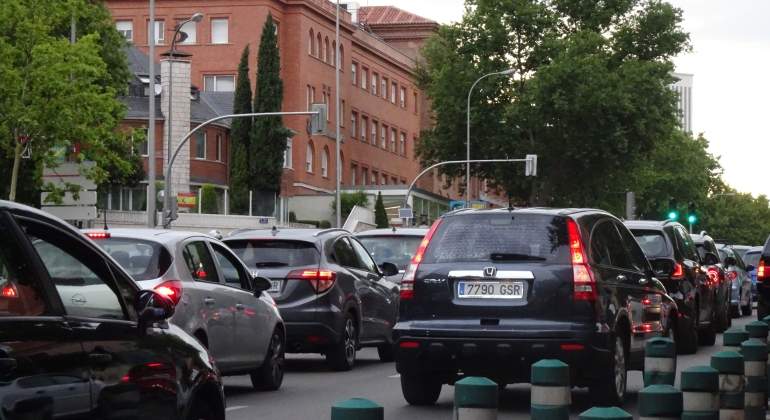 Tráfico lento en Madrid.