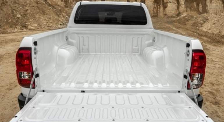 Portón trasera de la pick-up de Toyota.