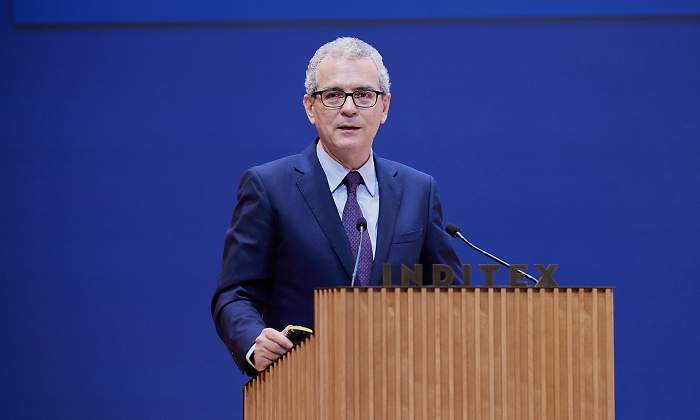 Pablo Isla presidente de Inditex durante la Junta General de Accionistas de 2021