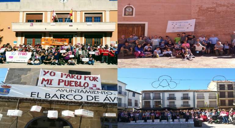 Paros contra la despoblación en varios territorios españoles. Cedidas.