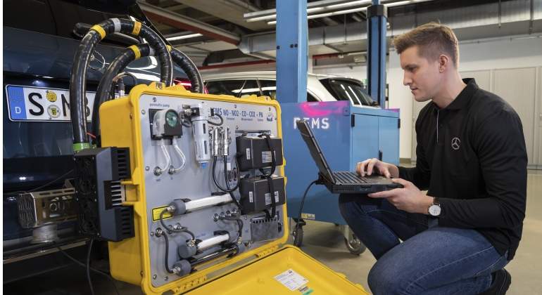 Control de emisiones Nox en los laboratorios de Mercedes.