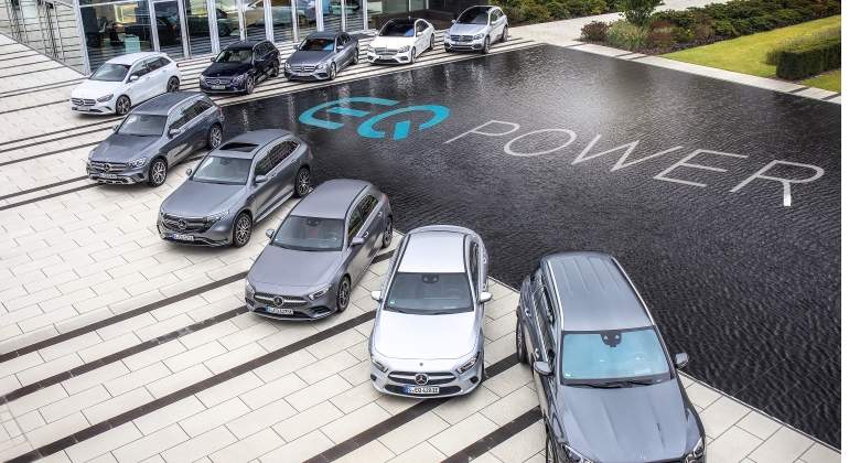 Familia actual de híbridos enchufables de Mercedes.