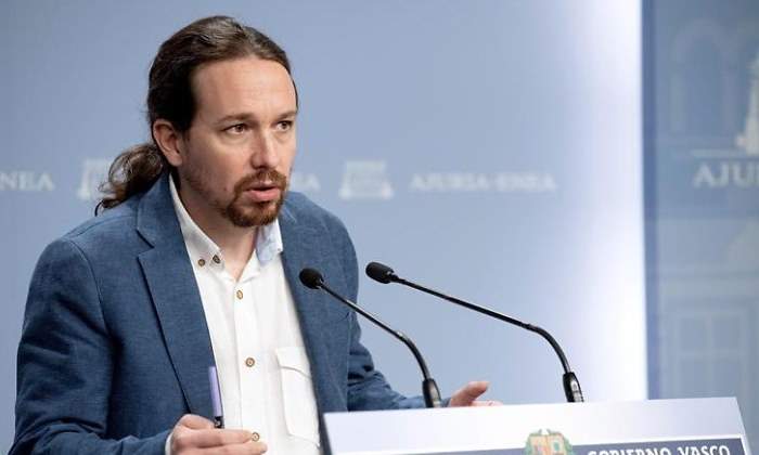 Pablo Iglesias en el Palacio de Ajuriaenea