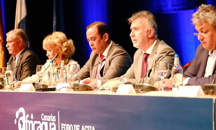 El presidente de Canarias ngel Vctor Torres interviene en un evento