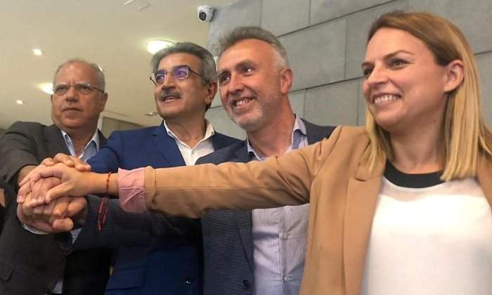 Representantes del Gobierno de Canarias