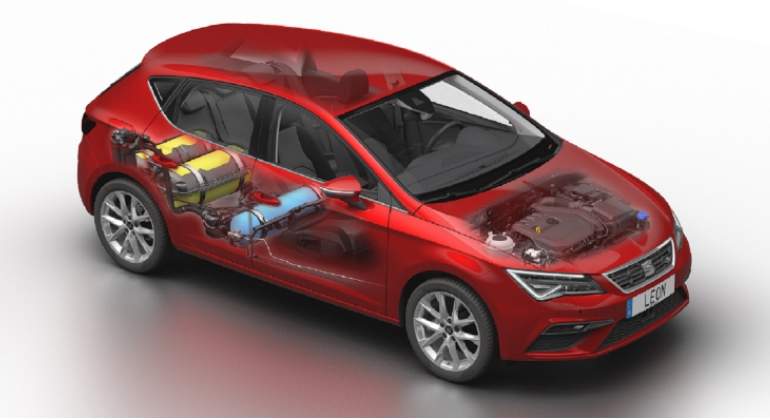 Montaje del Seat León de GNC.